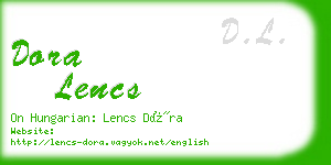 dora lencs business card